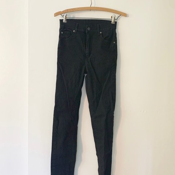 Cheap Monday High Waisted Black Skinny Jeans Size 27 - Picture 1 of 3